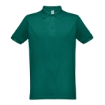 Polo's met full colour logo in katoen en polyester 200 g/m2 THC Berlin kleur donkergroen