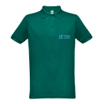 Polo's met full colour logo in katoen en polyester 200 g/m2 THC Berlin met afdrukgebied