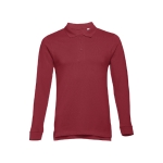 Polo's met lange mouwen van katoen 210 g/m2 THC Bern kleur bordeaux eerste weergave