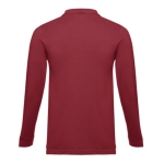 Polo's met lange mouwen van katoen 210 g/m2 THC Bern kleur bordeaux