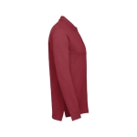 Polo's met lange mouwen van katoen 210 g/m2 THC Bern kleur bordeaux derde weergave