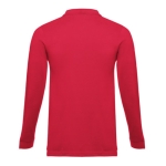 Polo's met lange mouwen van katoen 210 g/m2 THC Bern kleur rood