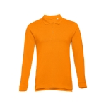 Polo's met lange mouwen van katoen 210 g/m2 THC Bern kleur oranje eerste weergave