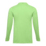 Polo's met lange mouwen van katoen 210 g/m2 THC Bern kleur lichtgroen