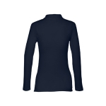 Polo voor dames met lange mouwen van 210 g/m2 katoen THC Bern kleur marineblauw tweede weergave