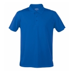 Promotioneel technisch ademend polyester poloshirt 180 g/m2 MKT kleur blauw