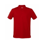 Promotioneel technisch ademend polyester poloshirt 180 g/m2 MKT kleur rood  negende weergave