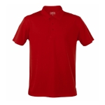 Promotioneel technisch ademend polyester poloshirt 180 g/m2 MKT kleur rood