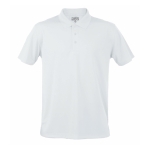 Promotioneel technisch ademend polyester poloshirt 180 g/m2 MKT kleur wit