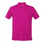 Promotioneel technisch ademend polyester poloshirt 180 g/m2 MKT kleur fuchsia