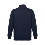 Sweater met 1/4 rits van katoen en polyester 320 g/m2 THC Budapest kleur marineblauw tweede weergave