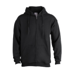 Goedkope katoenen en polyester sweatshirts met capuchon 280 g/m2 Keya kleur zwart