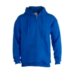 Goedkope katoenen en polyester sweatshirts met capuchon 280 g/m2 Keya kleur blauw