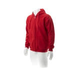 Goedkope katoenen en polyester sweatshirts met capuchon 280 g/m2 Keya kleur rood derde weergave