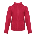 Geborduurde polyester fleece jas 260 g/m2 THC Helsinki kleur rood eerste weergave