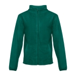 Geborduurde polyester fleece jas 260 g/m2 THC Helsinki kleur donkergroen eerste weergave