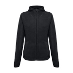 Getailleerde fleece jas van polyester 260 g/m2 THC Helsinki kleur zwart eerste weergave