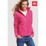 Getailleerde fleece jas van polyester 260 g/m2 THC Helsinki kleur roze