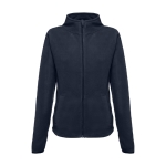 Getailleerde fleece jas van polyester 260 g/m2 THC Helsinki kleur marineblauw eerste weergave