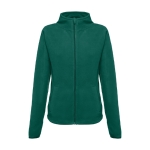 Getailleerde fleece jas van polyester 260 g/m2 THC Helsinki kleur donkergroen eerste weergave