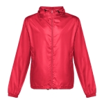 Unisex basic polyester windjack 65 g/m2 THC Dublin kleur rood