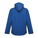 Softshell jassen met capuchon polyester 280 g/m2 THC Zagreb kleur blauw tweede weergave