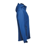 Softshell jassen met capuchon polyester 280 g/m2 THC Zagreb kleur blauw derde weergave