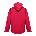 Softshell jassen met capuchon polyester 280 g/m2 THC Zagreb kleur rood tweede weergave