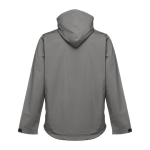 Softshell jassen met capuchon polyester 280 g/m2 THC Zagreb kleur grijs tweede weergave