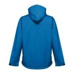 Softshell jassen met capuchon polyester 280 g/m2 THC Zagreb kleur cyaan blauw tweede weergave