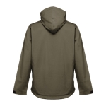 Softshell jassen met capuchon polyester 280 g/m2 THC Zagreb kleur miliair groen tweede weergave