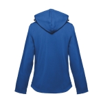 Dames softshell jassen met capuchon polyester 280 g/m2 THC Zagreb kleur blauw tweede weergave