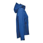 Dames softshell jassen met capuchon polyester 280 g/m2 THC Zagreb kleur blauw derde weergave