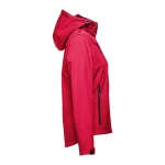 Dames softshell jassen met capuchon polyester 280 g/m2 THC Zagreb kleur rood derde weergave