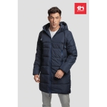 Unisex polyester gevoerde parka's THC Brussels kleur marineblauw