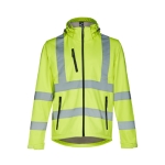 Werkjas bedrukken met capuchon polyester 320 g/m2 THC Zagreb Work kleur neon geel eerste weergave