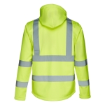 Werkjas bedrukken met capuchon polyester 320 g/m2 THC Zagreb Work kleur neon geel