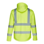 Werkjas bedrukken met capuchon polyester 320 g/m2 THC Zagreb Work kleur neon geel