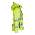 Werkjas bedrukken met capuchon polyester 320 g/m2 THC Zagreb Work kleur neon geel derde weergave