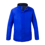 Waterdichte polyester parka binnenkant van fleece 200 g/m2 MKT Flogox kleur blauw