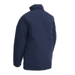 Waterdichte polyester parka binnenkant van fleece 200 g/m2 MKT Flogox kleur marineblauw