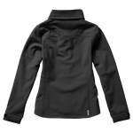 Softshell jas met capuchon voor dames, polyester 300 g/m2 Elevate Life kleur donkergrijs