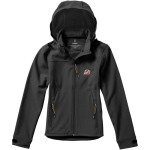 Softshell jas met capuchon voor dames, polyester 300 g/m2 Elevate Life weergave zeefdruk