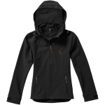 Softshell jas met capuchon voor dames, polyester 300 g/m2 Elevate Life weergave zeefdruk