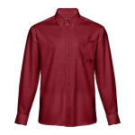 Herenoverhemd met logo van katoen en polyester Oxford 130 g/m2 THC Tokyo kleur bordeaux eerste weergave