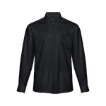 Herenoverhemd met logo van katoen en polyester Oxford 130 g/m2 THC Tokyo kleur zwart eerste weergave