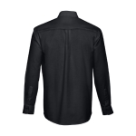 Herenoverhemd met logo van katoen en polyester Oxford 130 g/m2 THC Tokyo kleur zwart tweede weergave