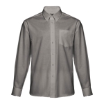 Herenoverhemd met logo van katoen en polyester Oxford 130 g/m2 THC Tokyo kleur donkergrijs eerste weergave