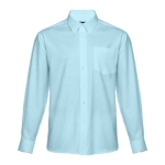 Herenoverhemd met logo van katoen en polyester Oxford 130 g/m2 THC Tokyo kleur lichtblauw