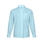 Herenoverhemd met logo van katoen en polyester Oxford 130 g/m2 THC Tokyo kleur lichtblauw eerste weergave